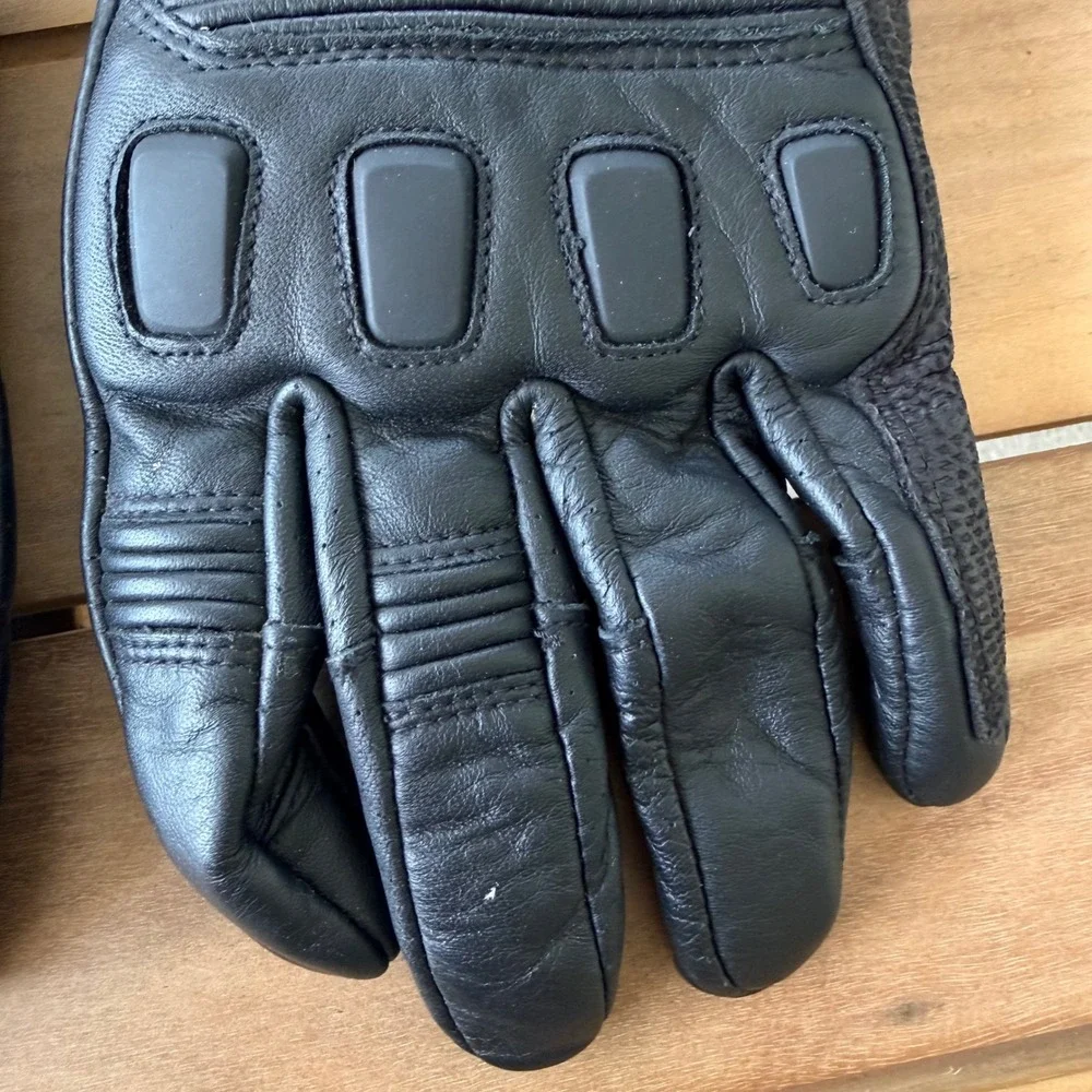 REAX Tasker Leather Motorcycle Gloves Black Goatskin Size 48 Mens Womens